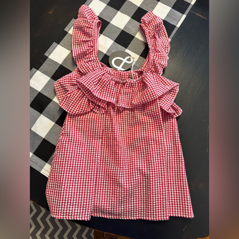 Red/White Gingham tank